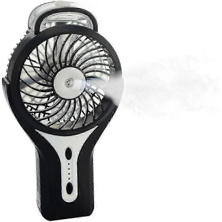 Mini ventilátor/párásító USB-s, újratölthető, párásítóval, fekete/fehér, 1 db