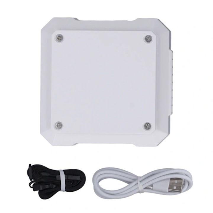 Ventilator portabil cu prindere de talie, 3 viteze, alb, 280g, 4000mAh, 16h autonomie