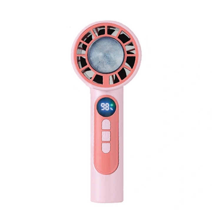 Hordozható turbó ventilátor félvezető hűtéssel, LED kijelzővel, többszínű, 16x6.1x5.4cm, 3000mAh
