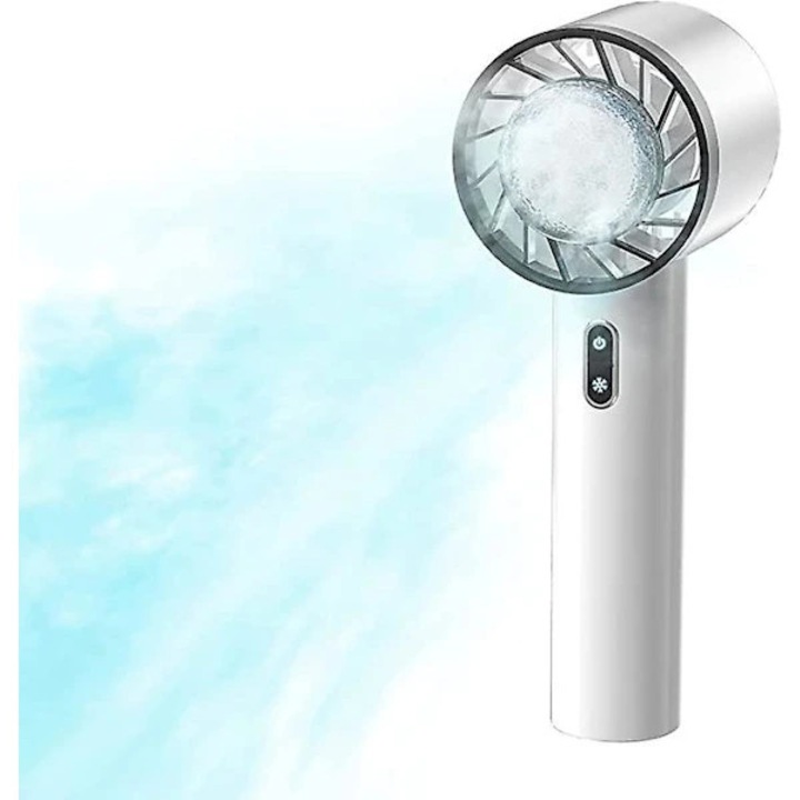 Hordozható ventilátor, fehér, 6.4x2.3x2.7 hüvelyk, 2200mAh akkumulátor, 3-9 óra üzemidő