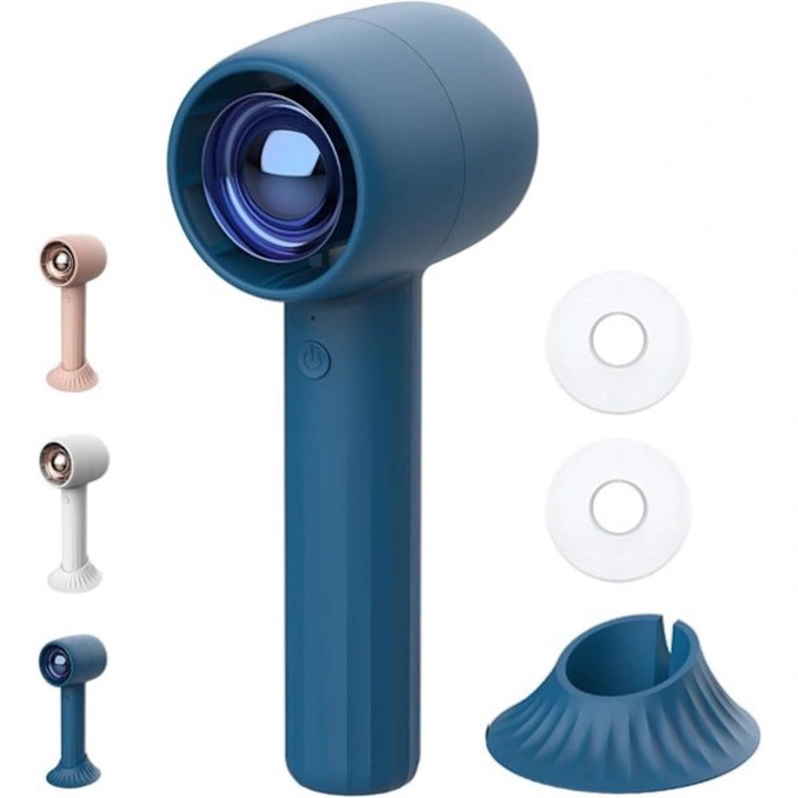 Mini hordozható ventilátor mágneses lebegtetésű motorral, hatékony hűtés, 2000mAh akkumulátor, fekete, 250g