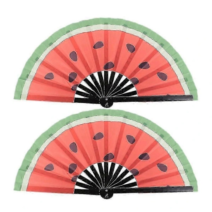 Evantai pliabil, design pepene, poliester lemn, 64x35x2cm, set 2 bucati