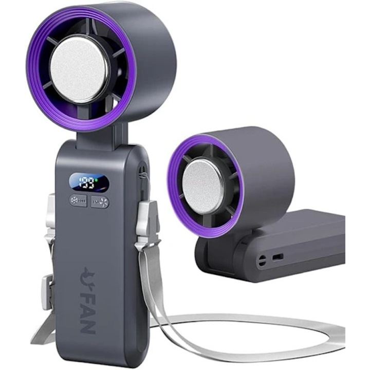Hordozható 3 az 1-ben ventilátor, turbina, fehér, 3600mAh, 20 óra üzemidő