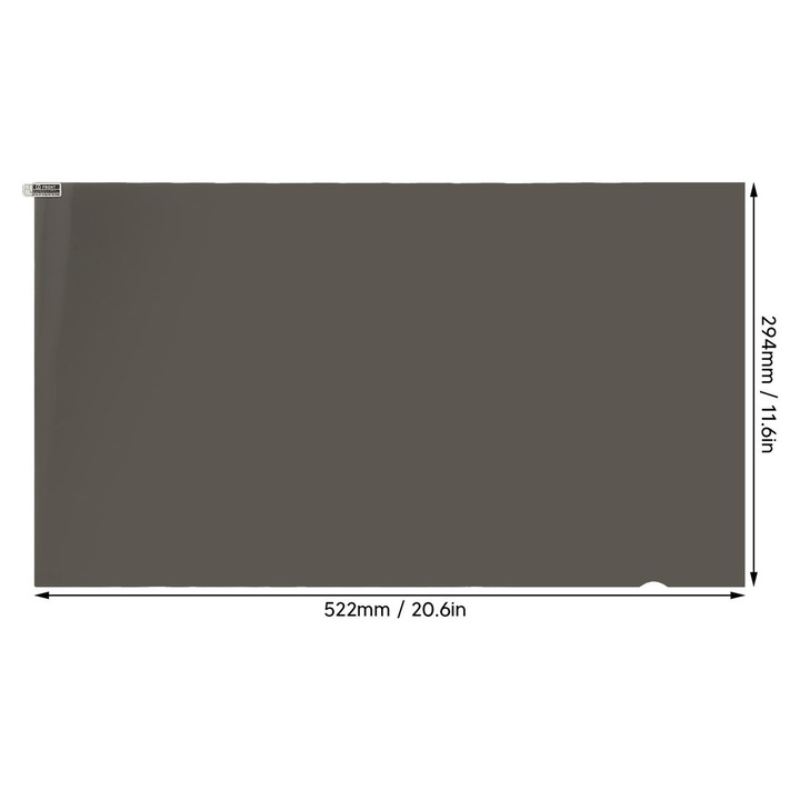 Folie protectie ecran 23.6 inch, anti-reflexie, protectie ochi, transparenta, 522x294mm