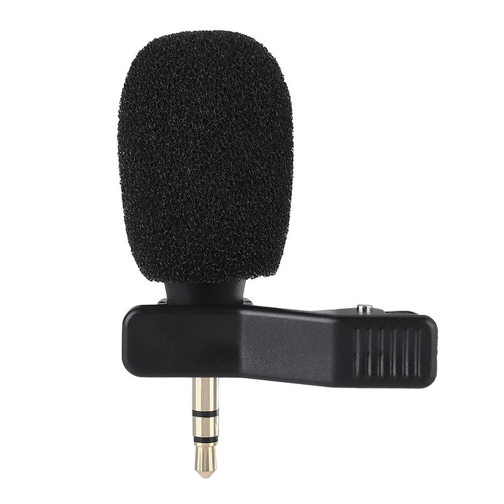 Egyirányú kondenzátor mikrofon, alumínium, 51x12x12mm, fekete