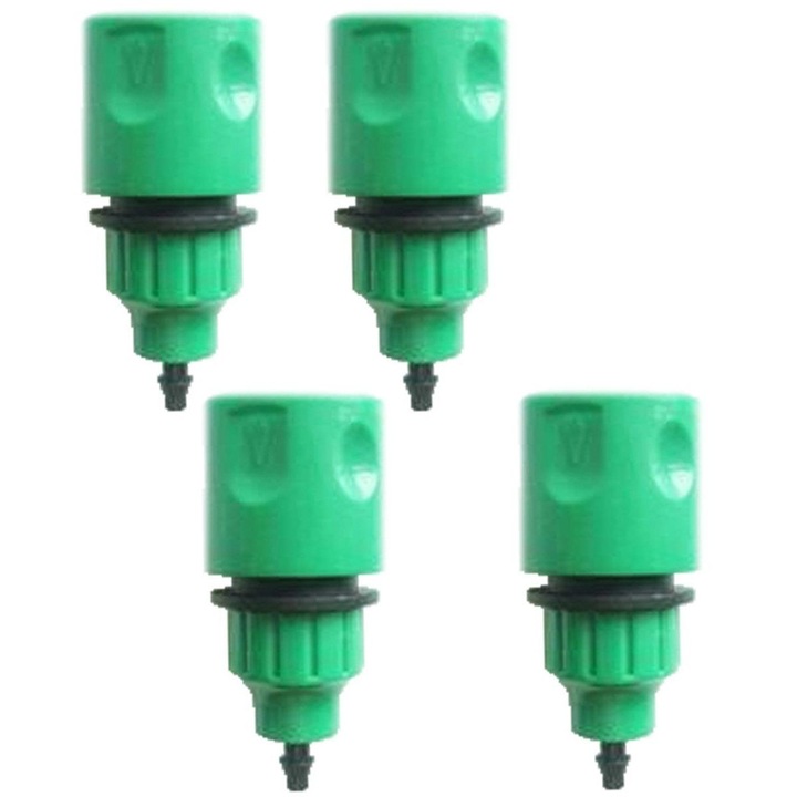 Set 12 duze reglabile cupru si 4 adaptoare rapide irigare multicolor 7.5x1cm