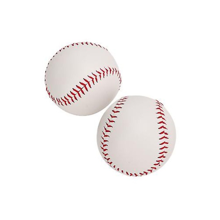 Softball edzőlabda PU bőr 2 db fehér 7.2cm