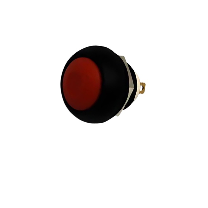 Pillanatnyi narancssárga kerek nyomógomb, IP67, 1 érintkező, 12mm