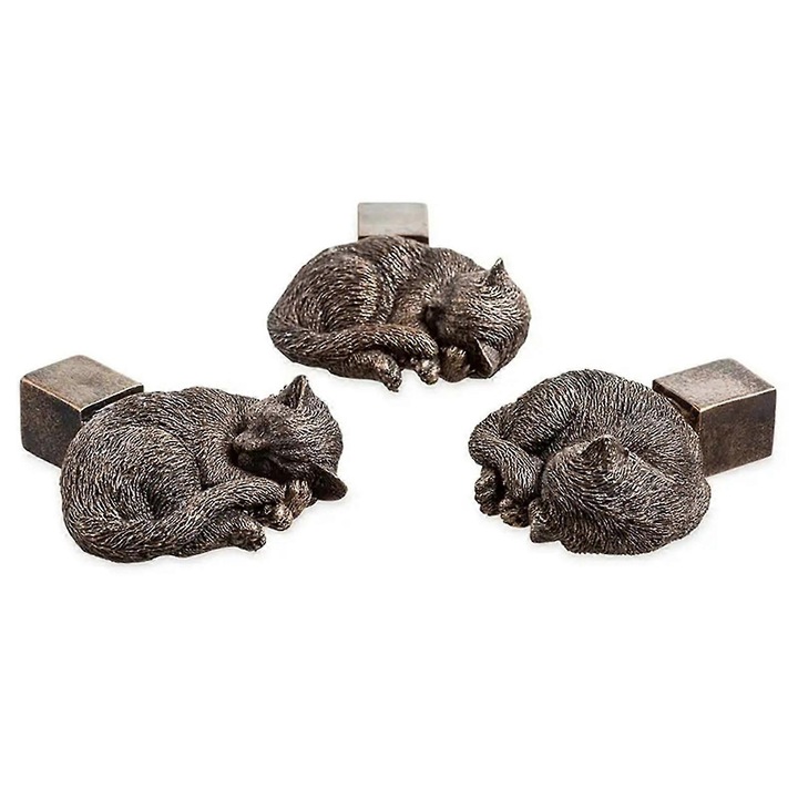 Set 3 suporturi ghiveci animale bronz 4x3x2.5cm