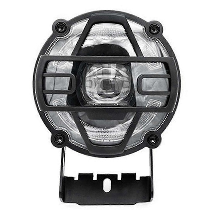Far electric bicicleta cu claxon, aluminiu, negru, 180x120x80mm