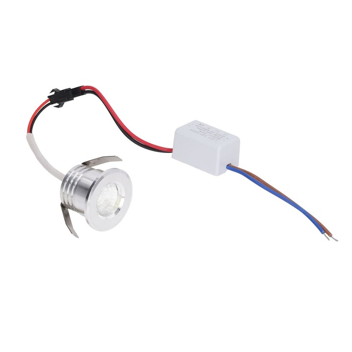 Spot LED incastrat mini 3W alb rece 38x28x30mm