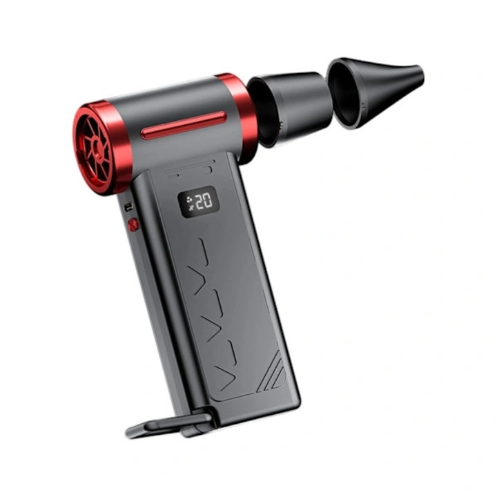 Suflanta portabila turbo 130000 RPM, negru, 14x6.5cm, baterie 4000mAh, LED