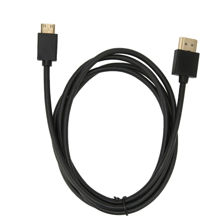 Cablu Mini HDMI, 1.5m, negru, plastic, rezistent la uzura