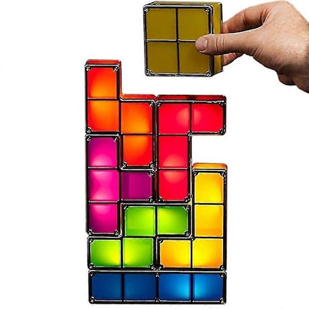 Lampă modulară Tetris cu 7 piese luminoase
