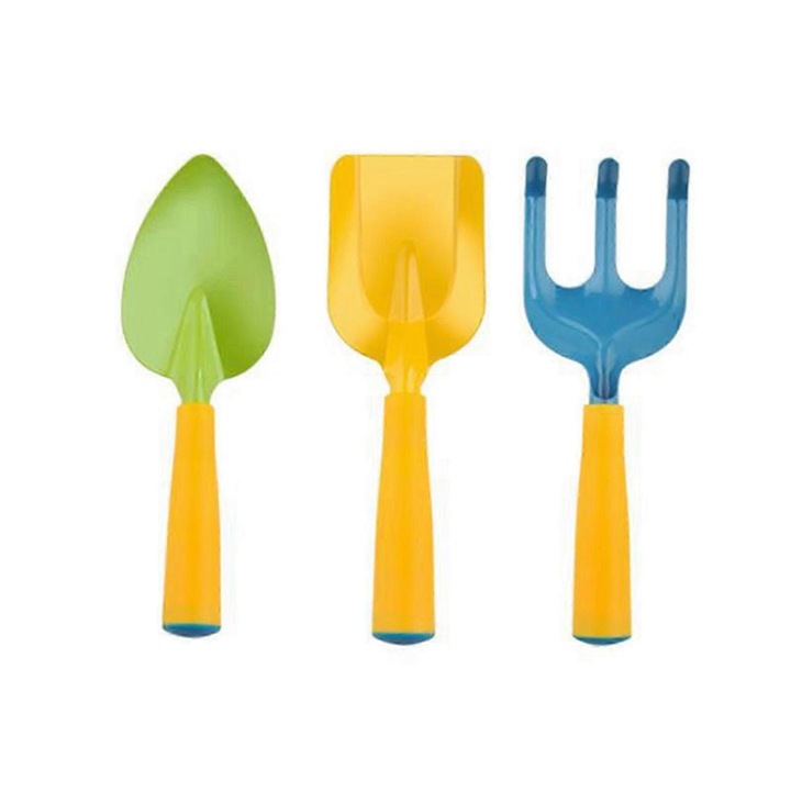 Set unelte gradinarit copii, plastic si metal, colorat, 1 buc