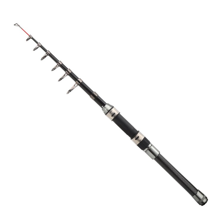 Lanseta pescuit carbon, 2.4m, reglabila, usoara, portabila