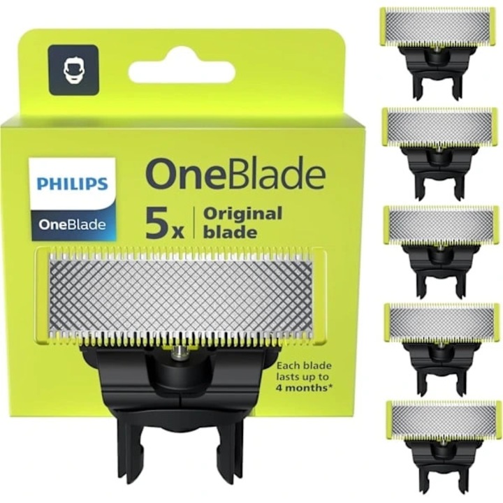 5 db kompatibilis penge készlet Philips OneBlade-hez, arcra és testre, fekete