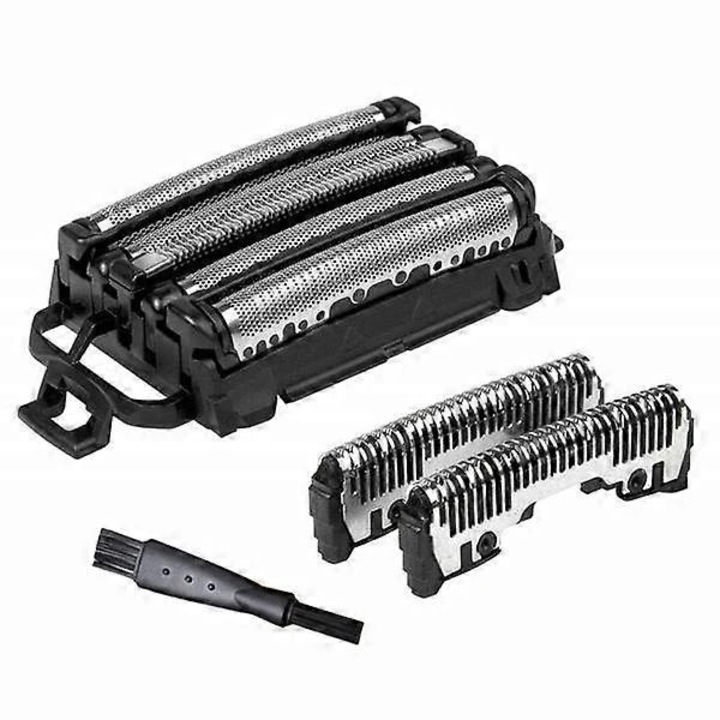 Kit de inlocuire lame si folii WES9032P ARC5 pentru Panasonic ES-LV97-K/ES-LV67-K/ES-LV95-S/ES-LV65-S, otel inoxidabil hipoalergenic, folie micro-subtire curbata cu tais 30°, Negru/argintiu, 1 set (lama + perie)