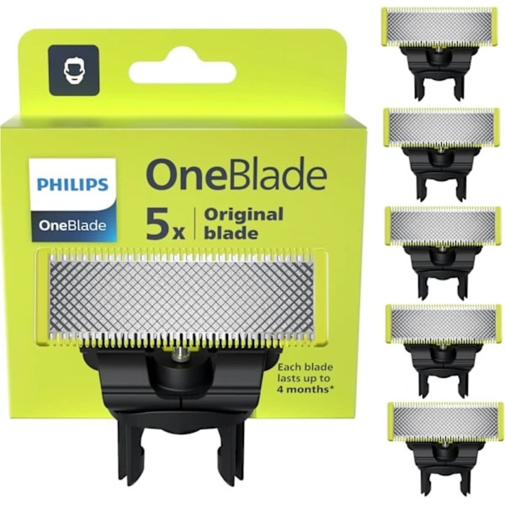 Set 5 lame compatibile pentru Philips OneBlade, pentru fata si corp