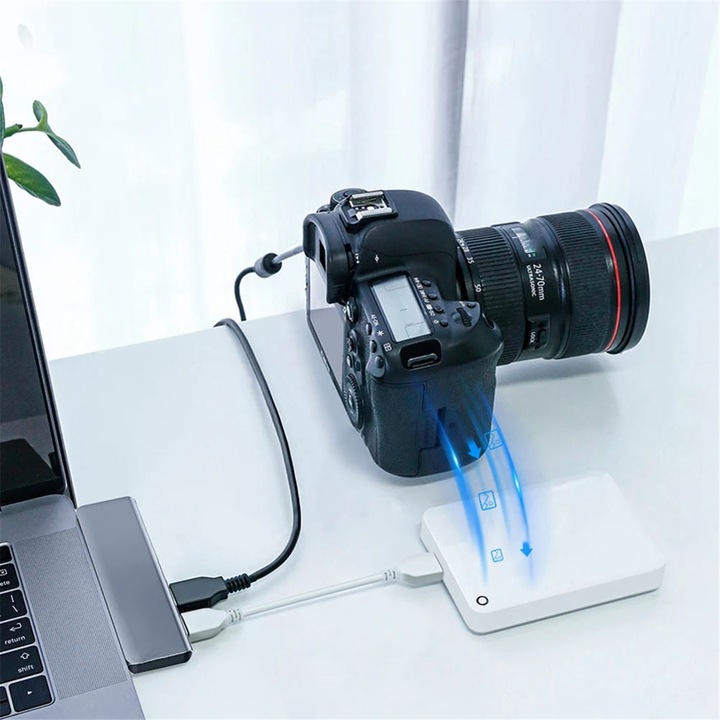 USB C dokkolóállomás 7 az 1-ben, HDMI 4K, PD 87W, USB 3.0, SD, TF, többszínű