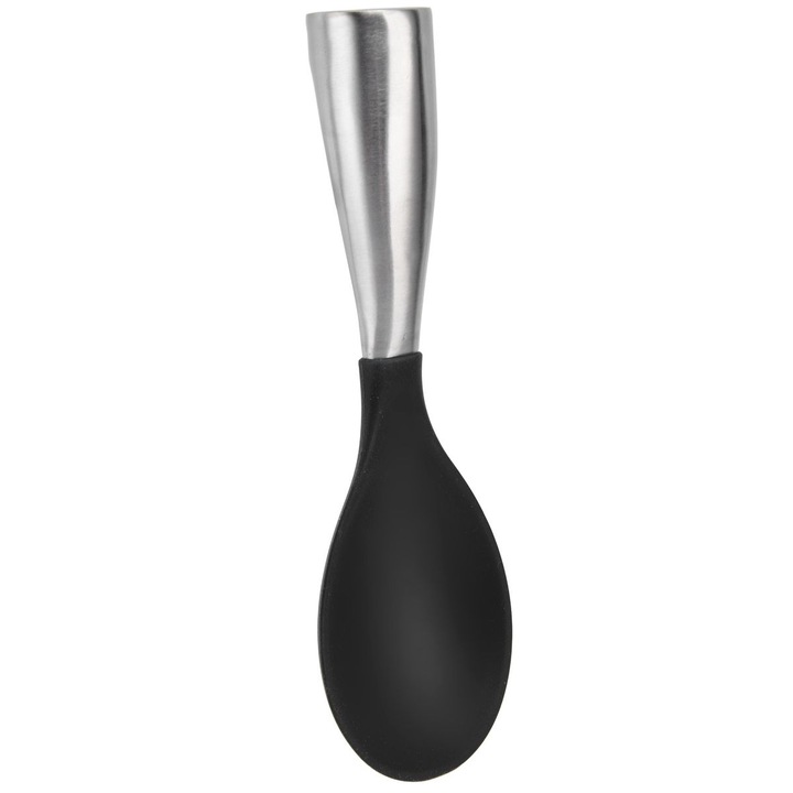 Lingura orez silicon inox negru 21x6.8cm set 1 buc