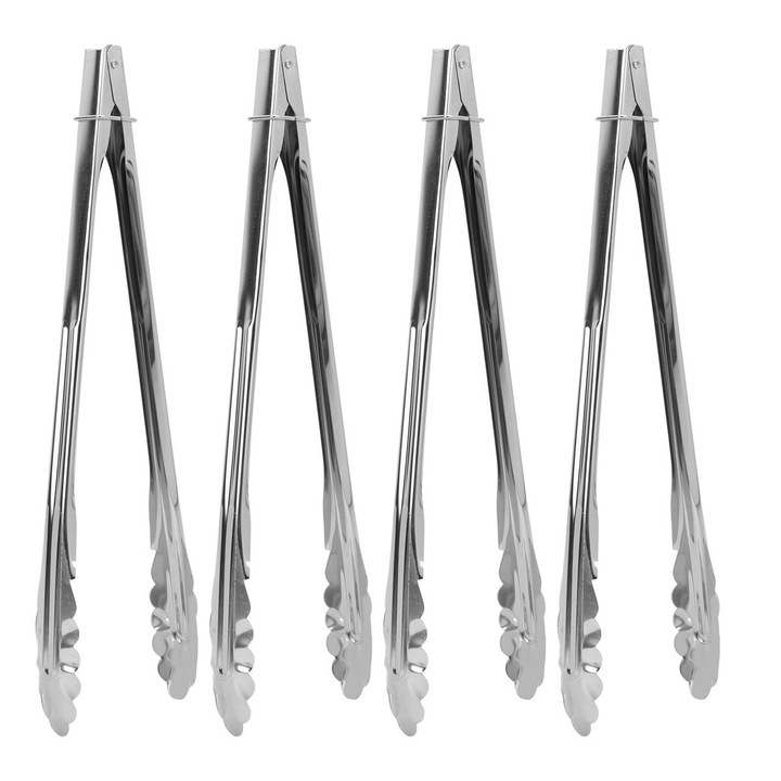 Set 4 clesti bucatarie inox portabil, ergonomic, 20cm