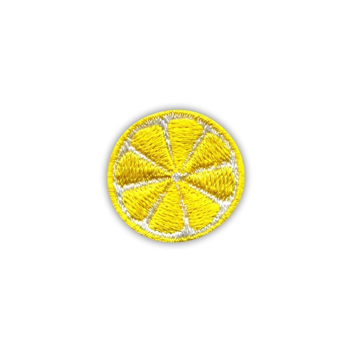 Petic textil Patchion citromsárga-fehér citromszelet 2.5x2.5cm