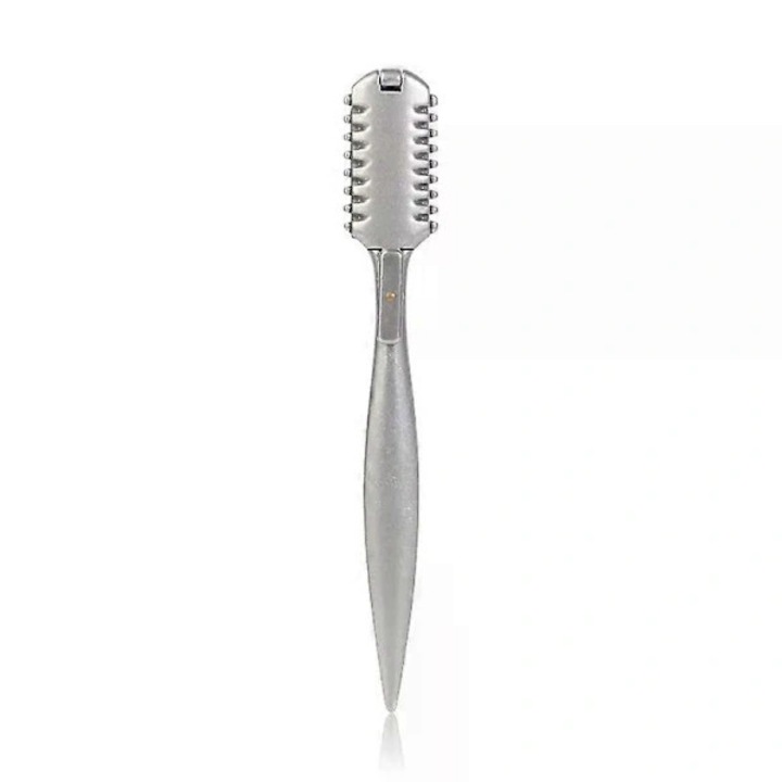 Pieptene dublu fata pentru tuns, metal, ergonomic, rezistent, argintiu