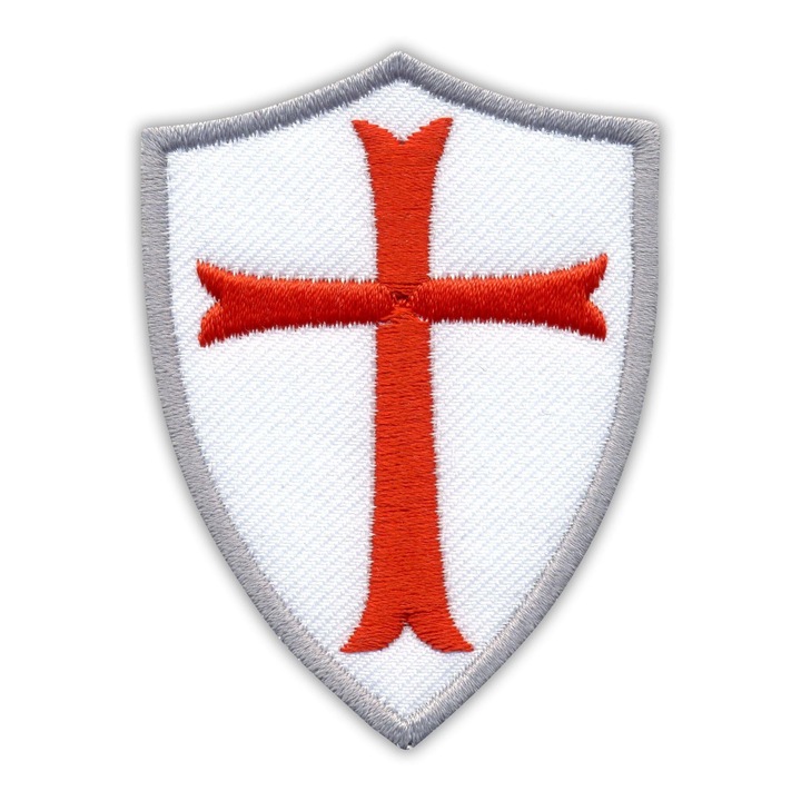 PATCHION textil folt Templomos Lovagok pajzs, többszínű 6.7x5cm