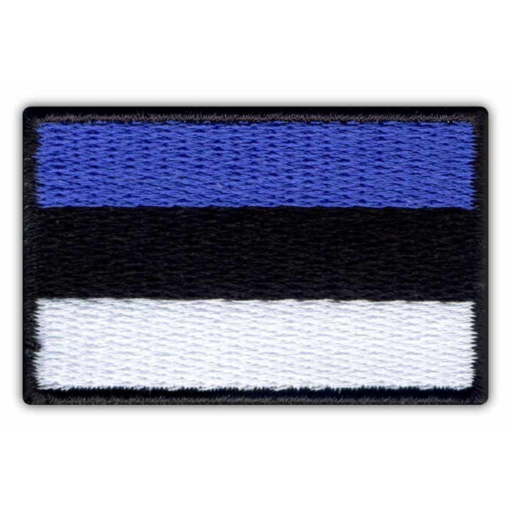Textil felvarró Patchion észt zászló háromszínű 3.5x5.5cm
