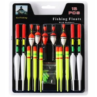 Set 15 plute pescuit, multicolor, etui inclus