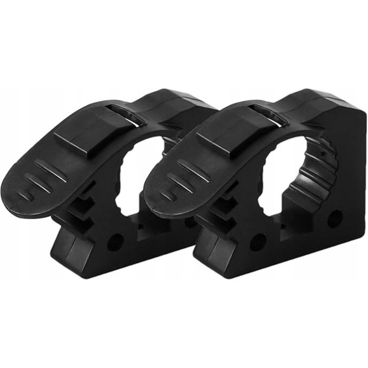 SinPi univerzális rögzítő tartó, rögzítő bilincs, ipari gumiból, nagy teherbírású, szerszámokhoz 31-40 mm átmérővel, fekete, 2 darabos készlet