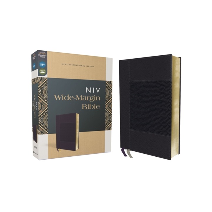 Niv, Wide Margin Bible, Leathersoft, Navy, Red Letter, Comfort Print, Zondervan