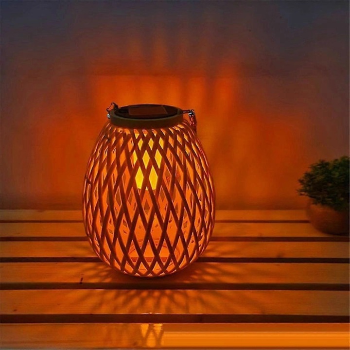 Fonott mini rattan lámpa, fehér, 30x30cm