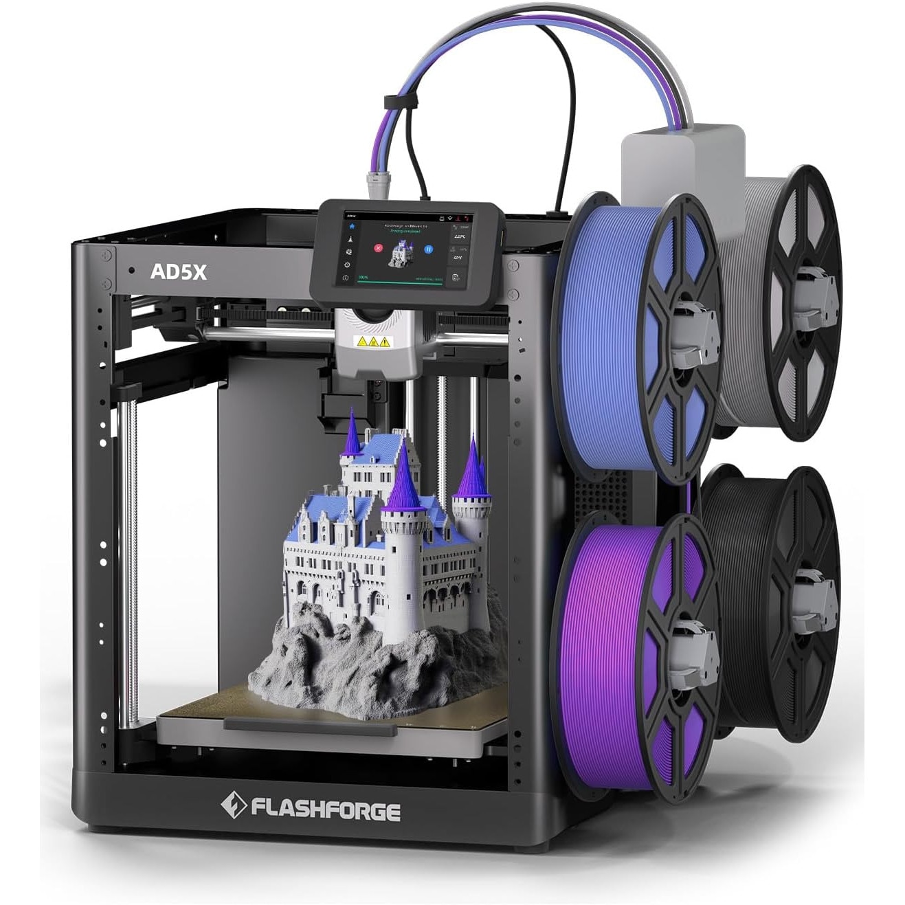 Flashforge AD5X Imprimanta 3D Multi-Culoare, 4 Filamente, IFS
