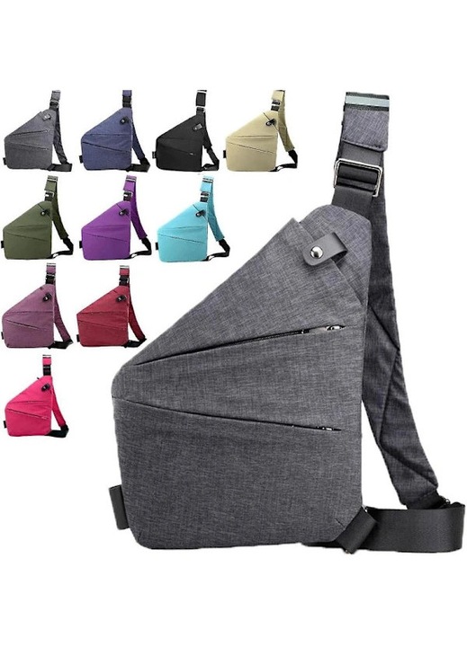 Női táska, lopásgátló poggyász, ergonomikus kialakítás, vízálló, többszínű, közepes méretű