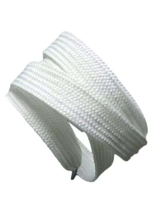 Unisex poliészter cipőfűző, fehér, 120x1.5cm