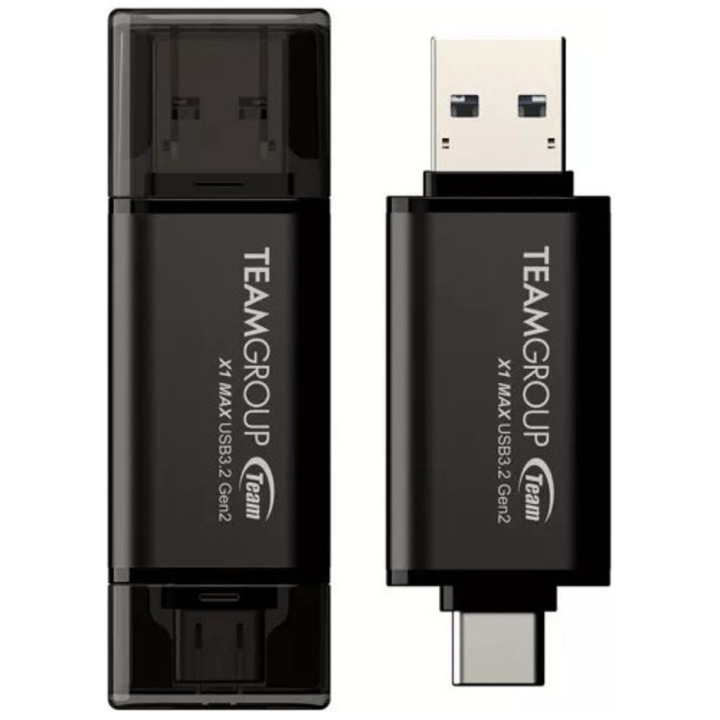 Stick Memorie TeamGroup X1 MAX 256GB USB-C/A 3.1 Black