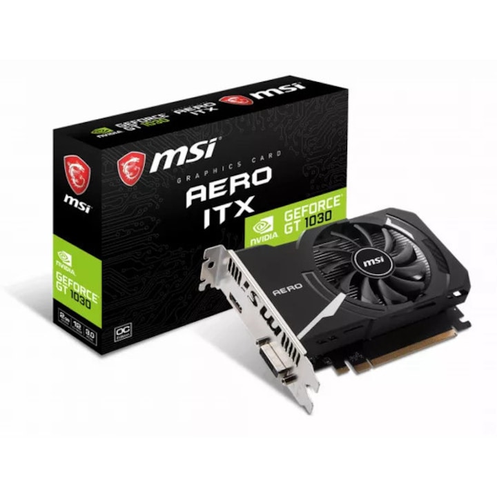 MSI GeForce GT 1030 2GB DDR4 64 bit Aero ITX 2gd4 OC