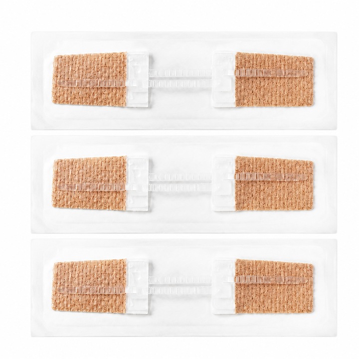 Системи за затваряне на рани Zip Stitch - Не са необходими шевове, 3 броя | Затваряйте рани без игли или шевове, Неинвазивни за чувствителни потребители, Лесни за употреба, Регулируемо напрежение