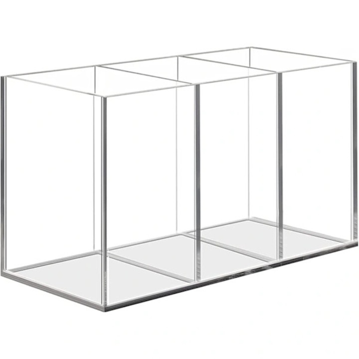 Многофункционален прозрачен акрилен държач за химикалки 18x6.5x9cm
