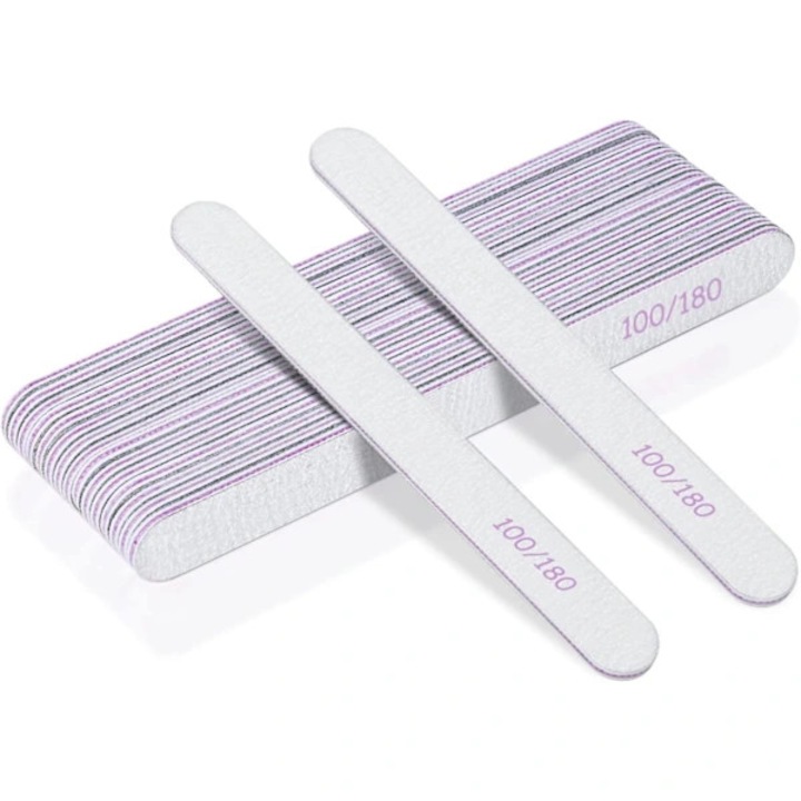 Set 16 pile unghii duble fata 100/180 grit multicolor 18x2x0.4cm