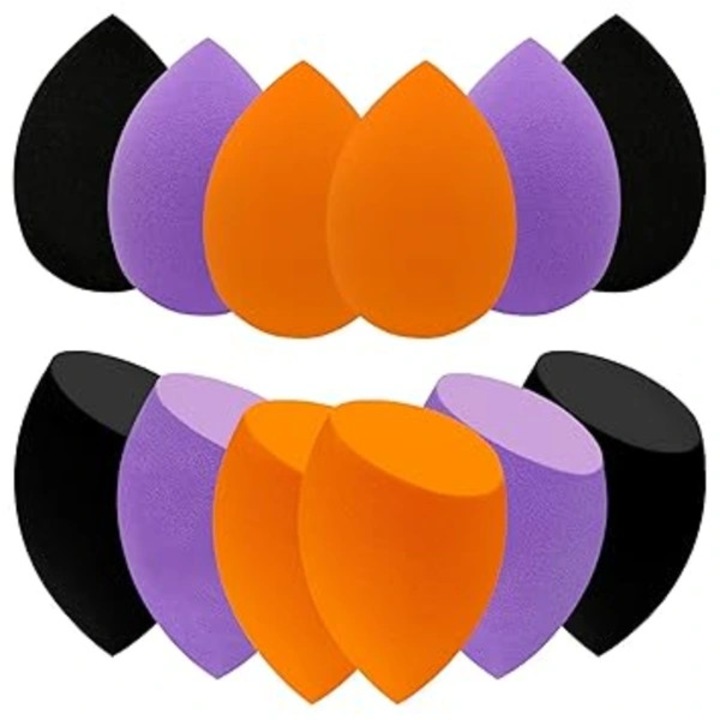 Set 12 bureti machiaj multicolor, forme diverse, dimensiuni compacte