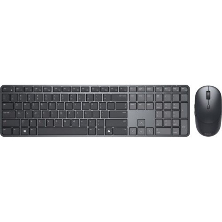 Kit Wireless Dell Pro 7 Slim KM726 - Tastatura Bluetooth / USB Wireless Layout US Black + Mouse Optic Bluetooth / USB Wireless Black