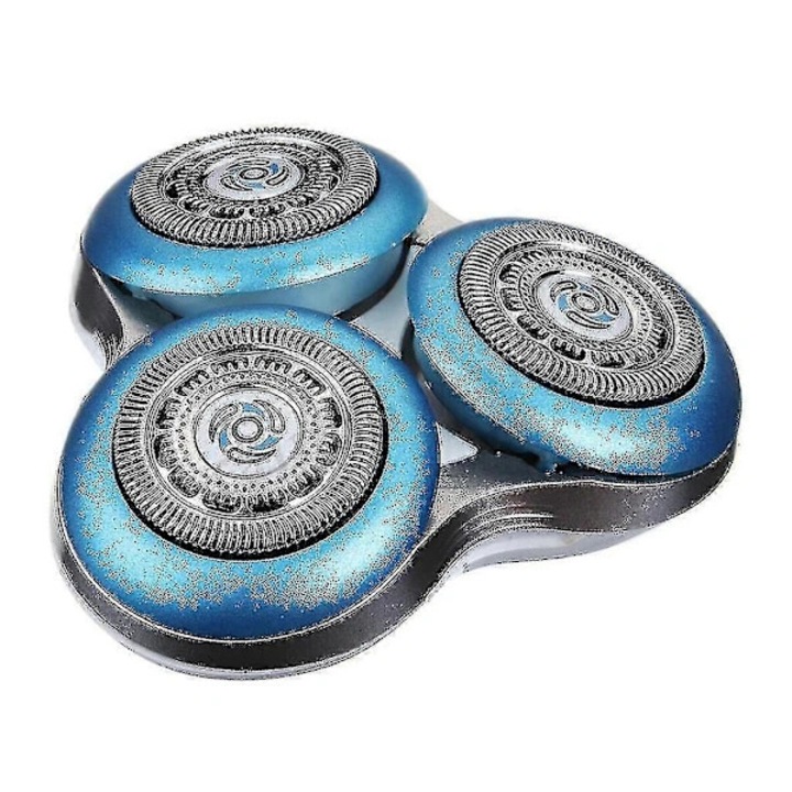 Cap de inlocuire pentru aparat de ras compatibil cu Philips Seria 7000 (S7310, S7370, S7530, S7720, S7780), capete duble de precizie cu canale si orificii pentru par scurt si normal, metal, albastru, 1 bucata