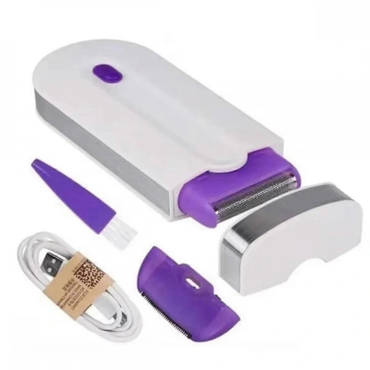 Epilátor USB újratölthető arcra és testre, fehér, kompakt
