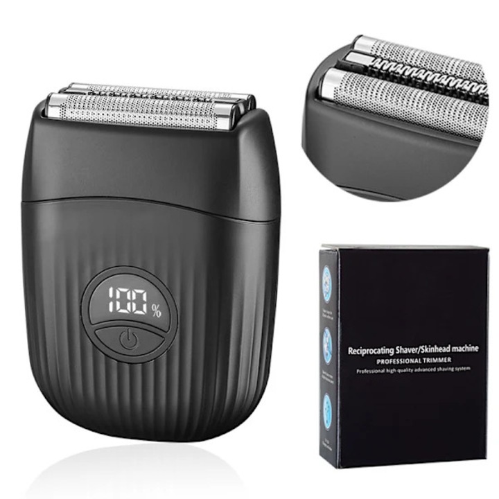 Aparat de ras electric, biomimetic, IPX7, USB-C, negru