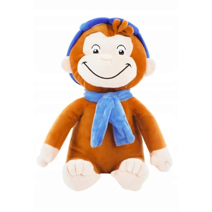 Jucarie de plus 30cm, maimutica curioasa, moale, rezistenta, maro