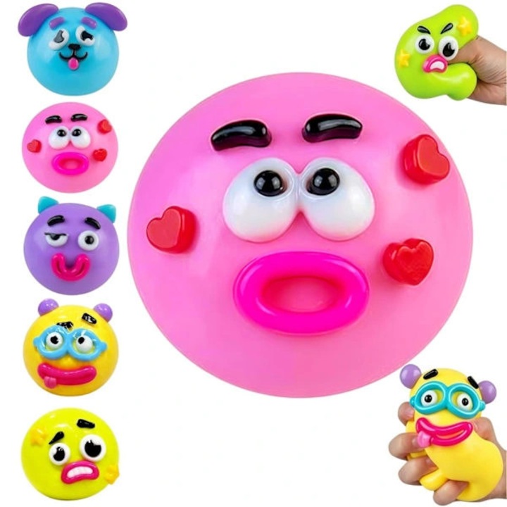 Антистрес играчка куче, мека, розова, 7см