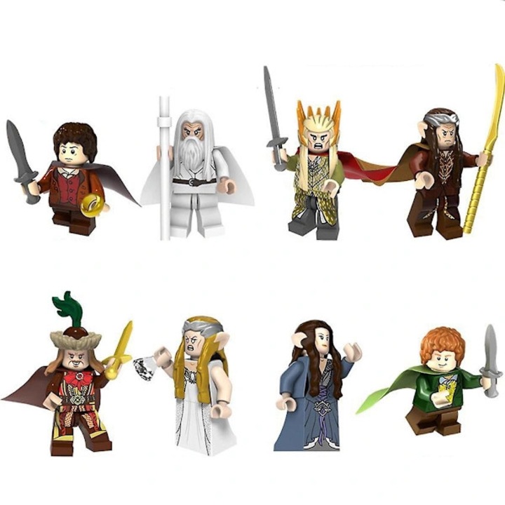 Комплект от 8 фигурки Lord of the Rings, 4.5 см, многоцветен, 5x4x3 см